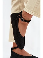 Baleríny z přírodního semiše Big Star model 22069356 Černé - Big Star Shoes