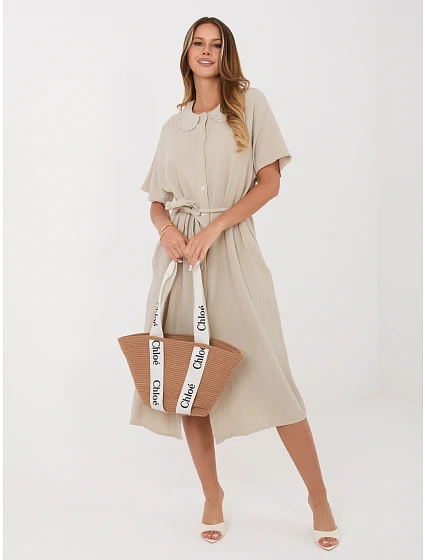 Sukienka MI SK model 22128349 beżowy - FPrice