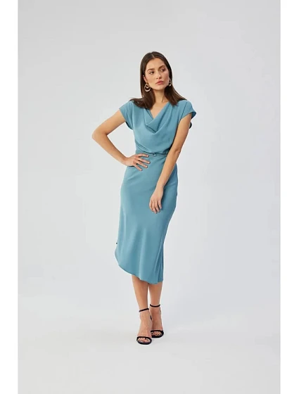 Asymetrické šaty  modré  model 21185916 - STYLOVE