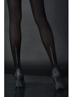 Snové punčocháče s kamínky Dream černé - Noq