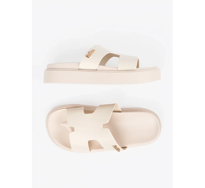 Praktické Jasnobeżowy  nazouváky dámské platforma