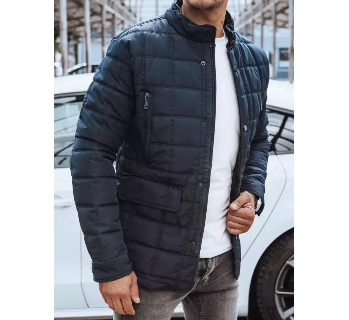 Pánská prošívaná bunda tmavě modrá FashionStreet TX4135