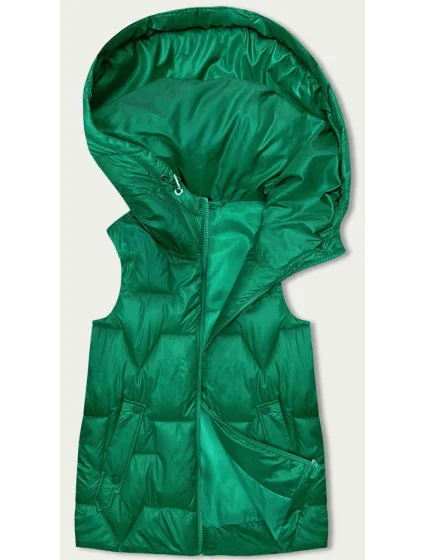 Zelená dámská vesta s kapucí model 18838470 - S'WEST