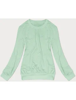 Tenká dámská tepláková mikina v pistáciové barvě se stahovacími lemy model 20070272 - J.STYLE