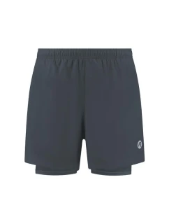 Rogelli pánské šortky 2v1 ESSENTIAL šedé 2XL