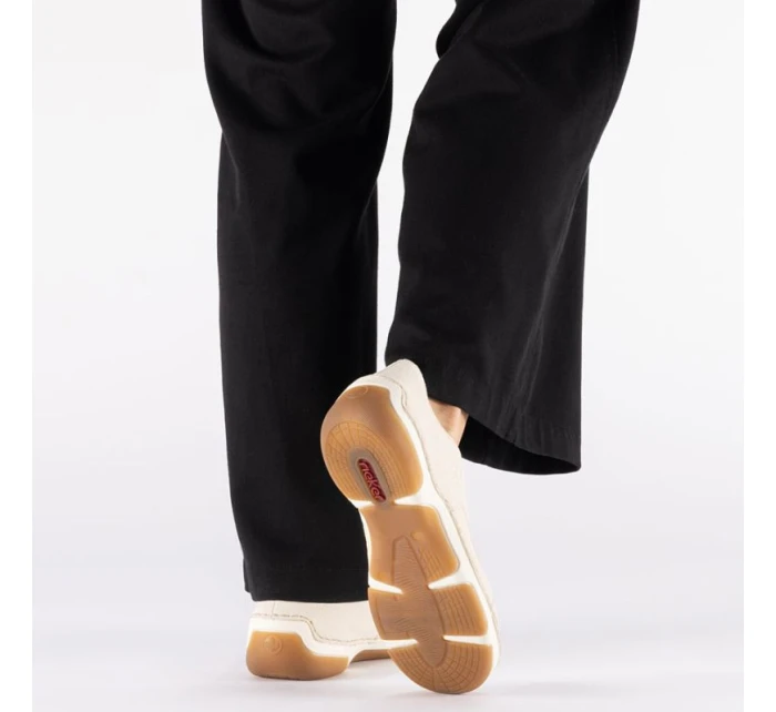 Dámská pohodlná bílá polobotka Rieker 55920-80