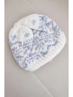 Dámská zimní vlněná čepice s ozdobnými krystalky K399 černá