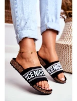 Nazouváky Na Korkové Podrážce Se Zirkony Černé Be model 21536458 - EVENTO