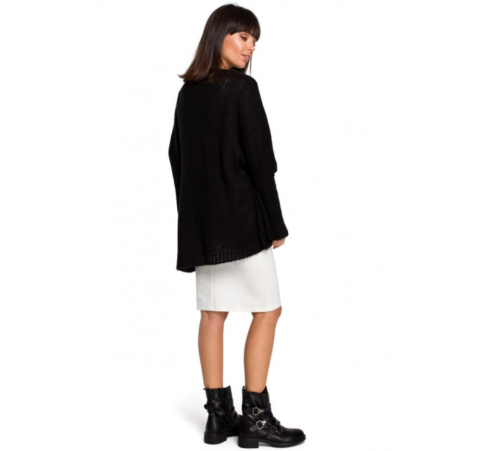 model 18002059 Lehký svetr nadměrné velikosti černý - BeWear