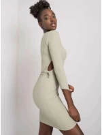 Dámské šaty LK SK model 19392225 pistáciové - Lakerta Dámské šaty LK SK model 19392225 pistáciové - Lakerta