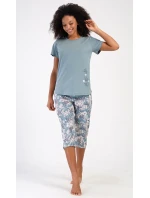 Dámské pyžamo kapri model 20711908 - Vienetta Dámské pyžamo kapri model 20711908 - Vienetta