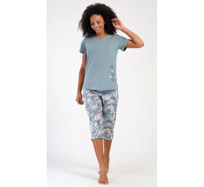 Dámské pyžamo kapri model 20711908 - Vienetta Dámské pyžamo kapri model 20711908 - Vienetta