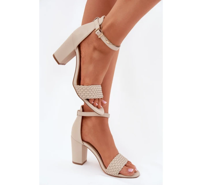 Sandály na podpatku model 213925 Step in style Sandály na podpatku model 213925 Step in style