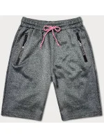Tmavě šedé krátké pánské kraťasy model 18436097 - J.STYLE Tmavě šedé krátké pánské kraťasy model 18436097 - J.STYLE