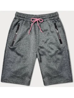 Tmavě šedé krátké pánské kraťasy model 18436097 - J.STYLE