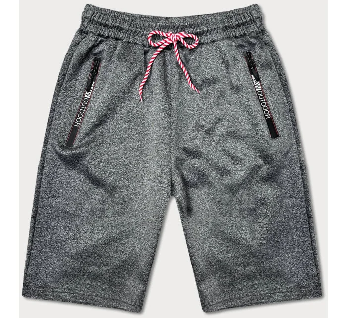 Tmavě šedé krátké pánské kraťasy model 18436097 - J.STYLE Tmavě šedé krátké pánské kraťasy model 18436097 - J.STYLE