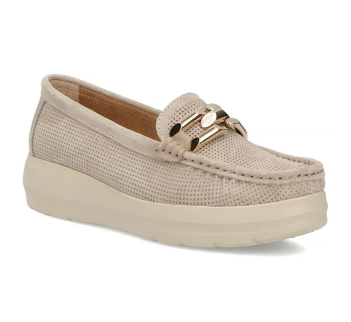 Béžové kožené mokasíny na model 22097362 - FILIPPO Béžové kožené mokasíny na model 22097362 - FILIPPO