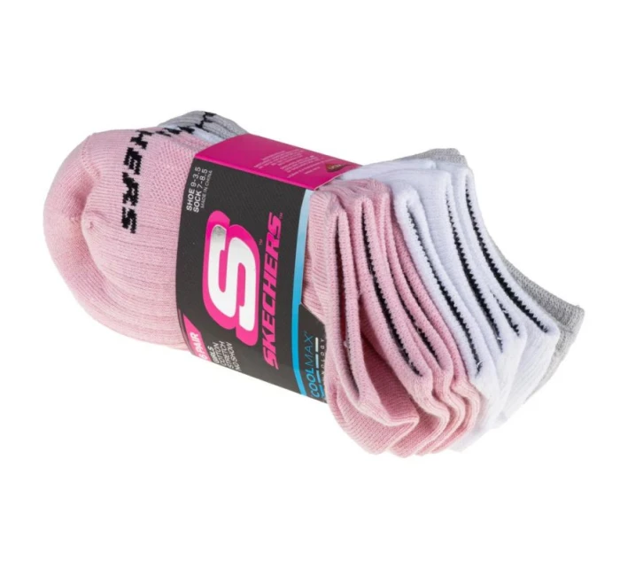 Skechers 6ks Dívčí froté no show S115059-PKGY vícebarevné 31-34