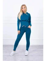 Komplet z szerokimi ściągaczami morski