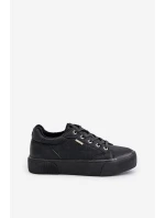 Dámské tenisky na platformě zateplené Big Star OO274A465 Černé Dámské tenisky na platformě zateplené Big Star OO274A465 Černé