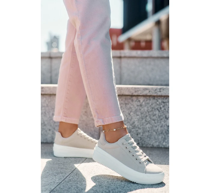 Dámské Textilní Tenisky Na Platformě Big Star model 21693197 Béžové - Big Star Shoes