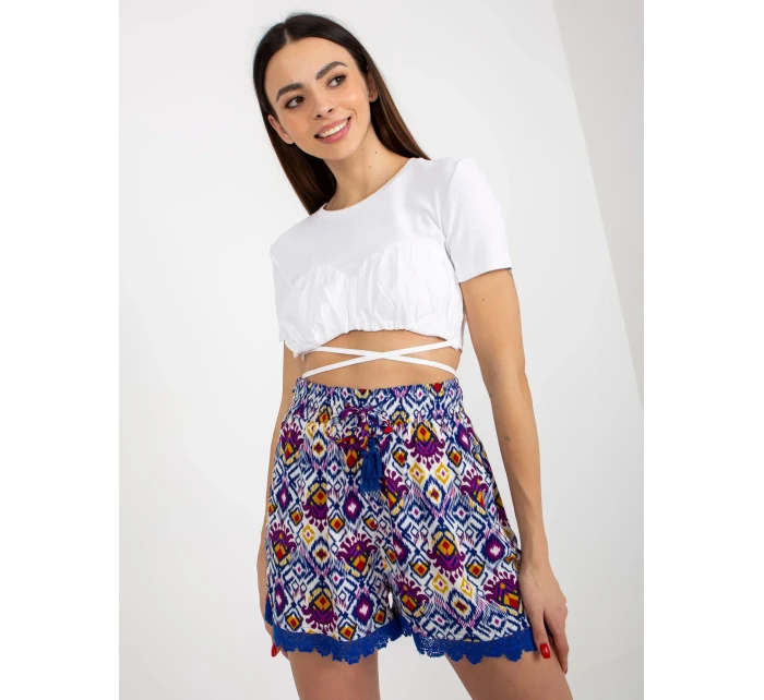 Dámské šortky D73770M62233KB fialová - FPrice