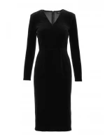 model 21479327 Sametové šaty na tělo černé - Moe model 21479327 Sametové šaty na tělo černé - Moe