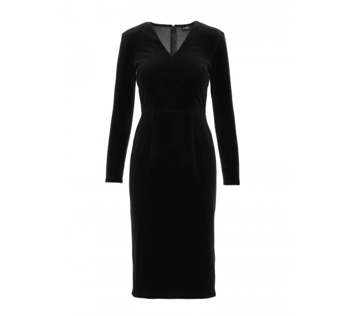 model 21479327 Sametové šaty na tělo černé - Moe model 21479327 Sametové šaty na tělo černé - Moe