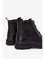 Pánské kožené kotníkové boty Lee Cooper – černé Pánské kožené kotníkové boty Lee Cooper – černé