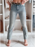 Dámské džínové zvonové kalhoty s páskem FAREVIS modré FashionStreet UY2483