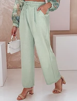 Dámské kalhoty se širokými nohavicemi MILLIVIO green FashionStreet UY2662
