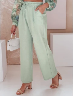 Dámské kalhoty se širokými nohavicemi MILLIVIO green FashionStreet UY2662