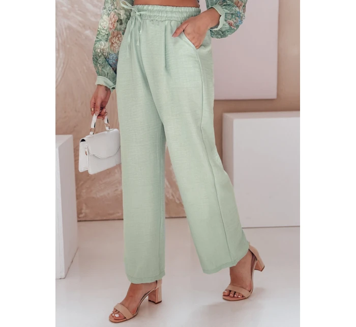 Dámské kalhoty se širokými nohavicemi MILLIVIO green FashionStreet UY2662