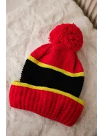 Dámská čepice Kinga K297 červená+kiwi+černá Dámská čepice Kinga K297 červená+kiwi+černá