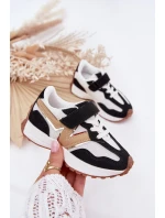 Dětské tenisky na suchý zip bílou-černé Tezzu Dětské tenisky na suchý zip bílou-černé Tezzu