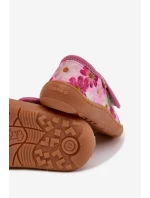 Dětské dívčí pantofle Barefoot Kwiatki Froddo G1700438-8 -11 Růžové