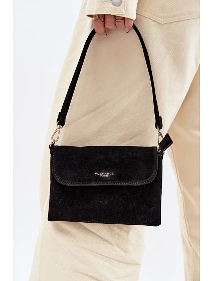 Malá Kabelka Z Eko Semiše Černá model 22111536 - Flora&Co