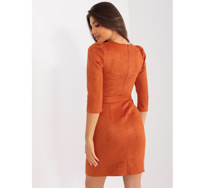 LK SK 509131 šaty.11 tmavě oranžová