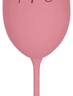 PAUZIČKA - růžová sklenice na víno 350 ml