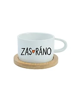 ZAS_RÁNO - bílý hrníček makronka 200 ml