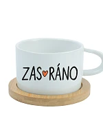 ZAS_RÁNO - bílý hrníček makronka 200 ml