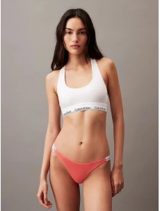 Dámská tanga 000QD5157E TBK korálové - Calvin Klein