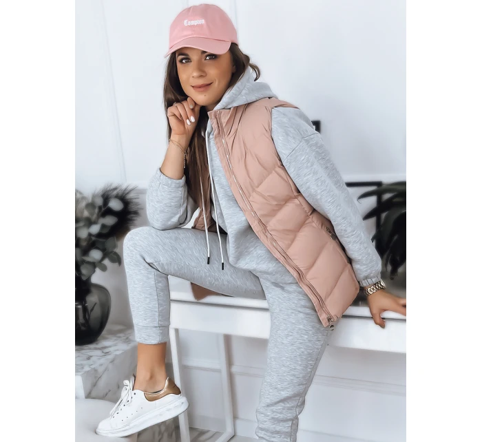 Dámská prošívaná vesta růžová Dstreet model 21967405 - FashionStreet