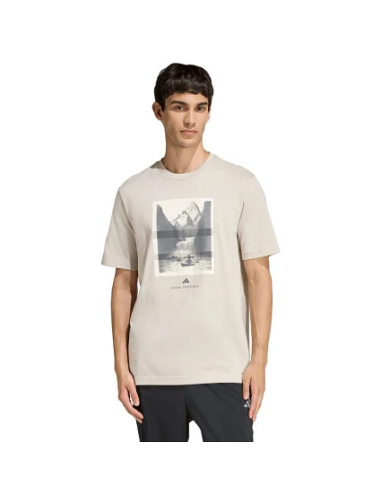 Pánské tričko adidas Outdoor Kayaking Graphic T-shirt beige KB2541 pánské