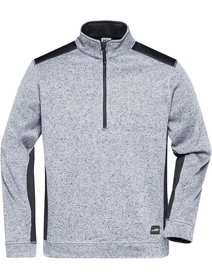 Daiber JN 864 Pánská pracovní fleece bunda 1/2 zip - Strong 02.0864 white melange/carbon Daiber JN 864 Pánská pracovní fleece bunda 1/2 zip - Strong 02.0864 white melange/carbon