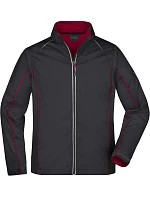 JN Pánská softshell bunda s odepínacími rukávy 02. black/red model 22529825 - Daiber