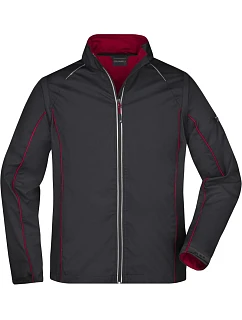 JN Pánská softshell bunda s odepínacími rukávy 02. black/red model 22529825 - Daiber
