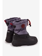 Dětské sněhule na zip Big Star SS374031 Šedo-černé Dětské sněhule na zip Big Star SS374031 Šedo-černé