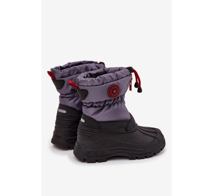 Dětské sněhule na zip Big Star SS374031 Šedo-černé Dětské sněhule na zip Big Star SS374031 Šedo-černé