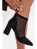 kotníkové boty na podpatku D A  černé model 21713820 - D&A